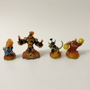 Lot of 4 Skylanders Ignitor Hot Head Flameslinger Eruptor Toys
